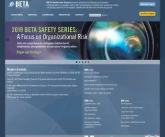 Betahg.com(BETA Healthcare Group) Screenshot