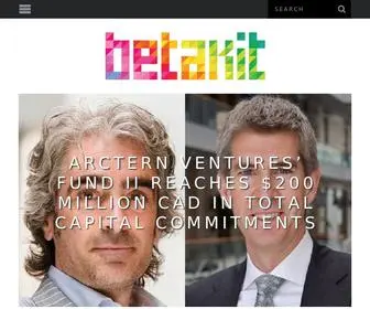 Betakit.com(Canadian Startup News & Tech Innovation) Screenshot