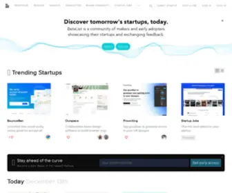 Betalist.com(Discover and get early access to tomorrow's startups) Screenshot