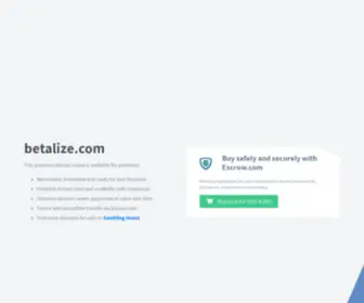 Betalize.com(Domain name is for sale) Screenshot