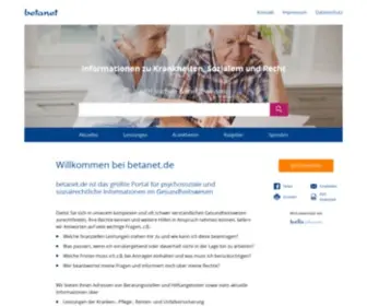 Betanet.de(Infos zu Krankheiten Soziales Recht) Screenshot