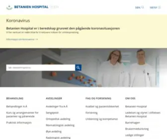 Betanienhospital.no(Betanien Hospital) Screenshot