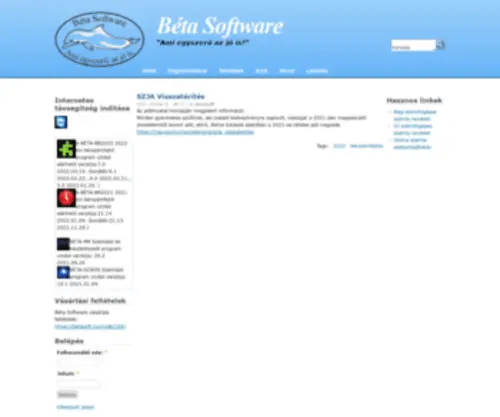 Betasoft.hu(Béta Software honlapja) Screenshot