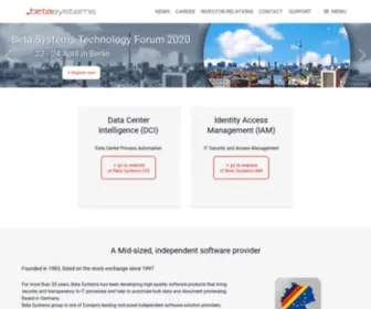 Betasystems.com(Willkommen bei Beta Systems) Screenshot