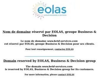 Betd-Services.com(Business & Decision Interactive Eolas) Screenshot