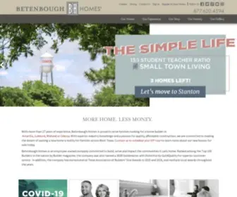 Betenbough.com(Amarillo, Lubbock, Midland, & Odessa, TX Home Builder) Screenshot