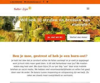 Beterzijn.nl(Burn-out, moe of overprikkeld en wil je van je klachten af) Screenshot