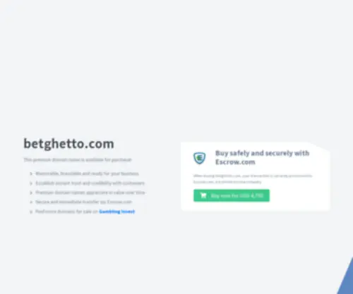 Betghetto.com(Domain name is for sale) Screenshot