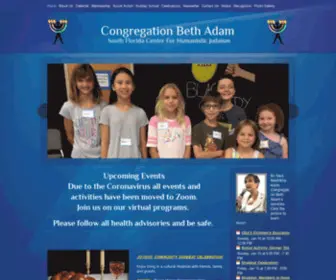 Bethadam.com(Congregation Beth Adam of Humanistic Judaism) Screenshot