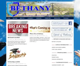 Bethanybc.edu(Christian and Biblical Knowledge) Screenshot