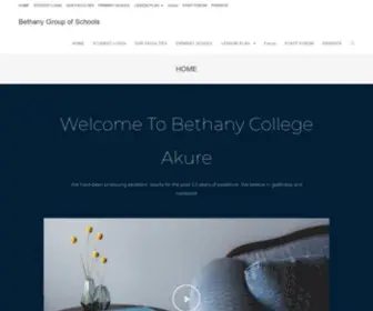 Bethanyschools.online(Bethany Group of Schools) Screenshot