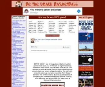 Bethecoachbasketball.com(BE THE COACH College Basketball Game) Screenshot