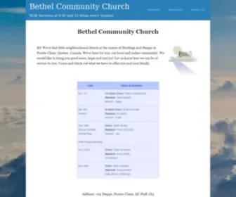 Bethelcommunity.ca(Bethel Community Church) Screenshot
