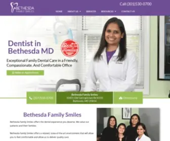 Bethesdafamilysmiles.com(Family Dentist in Bethesda MD) Screenshot