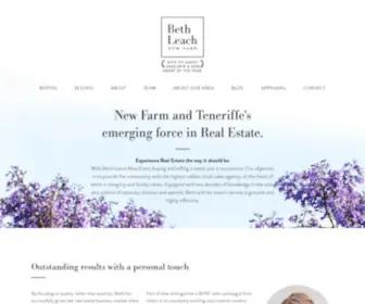 Bethleach.com.au(New farm and Teneriffe's emerging force in Real Estate) Screenshot