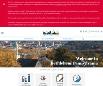 Bethlehem-PA.gov(City of Bethlehem Home) Screenshot