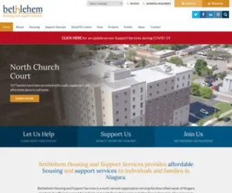 Bethlehemhousing.ca(Bethlehem Housing and Support Services) Screenshot