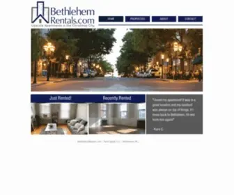 Bethlehemrentals.com(We provide exceptional apartments for rent in downtown Bethlehem) Screenshot