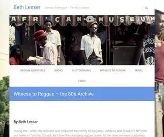 Bethlesser.com(Witness to Reggae) Screenshot