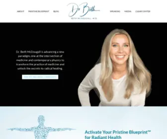 BethmCDougallmd.com(Improve health and prevent disease by reconnecting to the exquisite intelligence of your body and your Pristine Blueprint) Screenshot