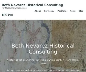 Bethnevarez.com(Beth Nevarez Historical Consulting “History) Screenshot