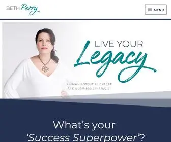 Bethperry.com(Helping high achievers create success and freedom on their terms) Screenshot