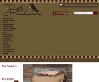 Bethscountryprimitivehomedecor.com(Beth's Country Primitive Home Decor) Screenshot