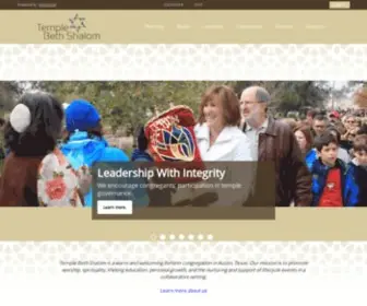 Bethshalomaustin.org(Temple Beth Shalom) Screenshot