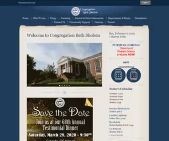 Bethsholomlawrence.org(Congregation Beth Sholom) Screenshot