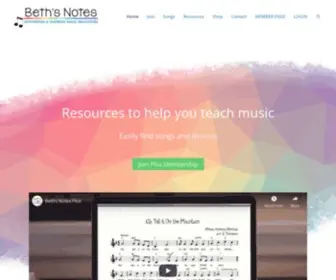 Bethsnotesplus.com(Beth's Notes) Screenshot
