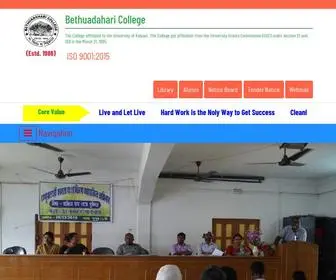 Bethuacollege.in(Bethuadahari College) Screenshot