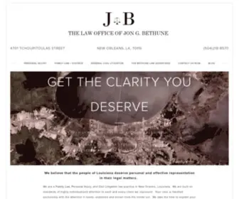 Bethune-Law.com(New Orleans Louisiana Divorce and Car Accident Lawyer) Screenshot