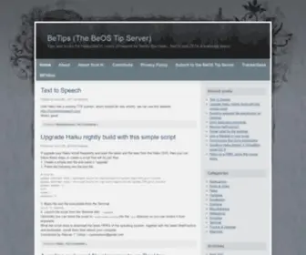 Betips.net(BeTips (The BeOS Tip Server)) Screenshot