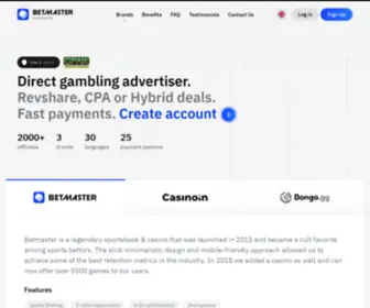 Betmasterpartners.com Screenshot