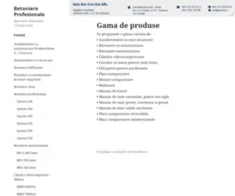 Betoniere-Profesionale.ro(Eroare la baza de date) Screenshot