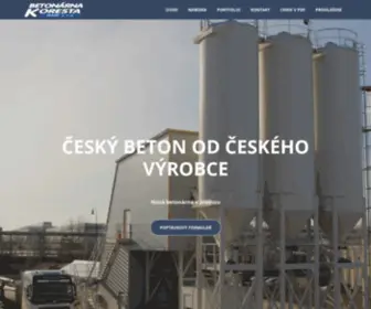 Betonpardubice.cz(Betonárna Koresta Pardubice) Screenshot