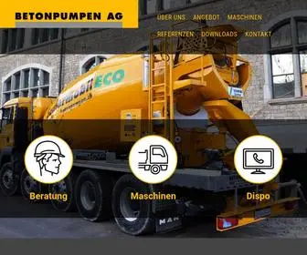 Betonpumpen.ch(Betonpumpen ag) Screenshot