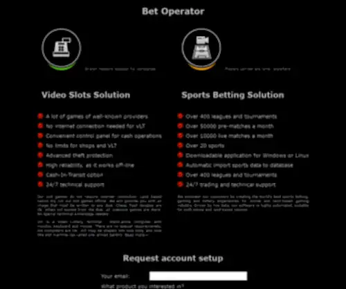 Betoperator.com(Bookmaker) Screenshot