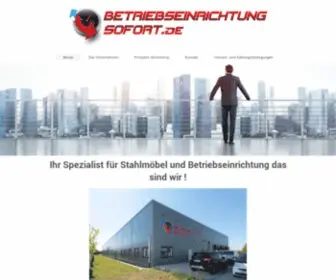 Betriebseinrichtung-Sofort.de(Stahlmöbel) Screenshot