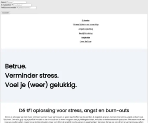 Betrue.nu(Dé #1 oplossing voor Stress en Burn) Screenshot