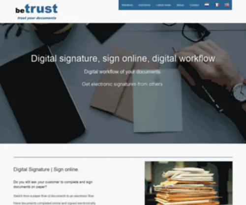 Betrust.be(Digital Signatures) Screenshot