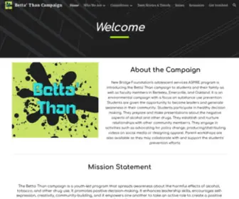 Bettathancampaign.com(Betta' Than Campaign) Screenshot