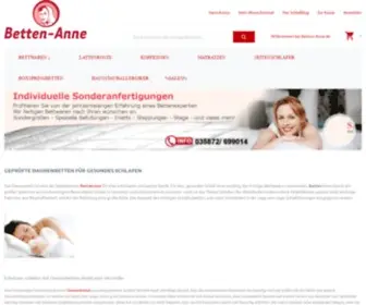 Betten-Anne.de(Daunenbetten & Federdecken) Screenshot
