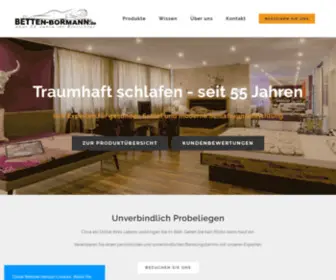 Betten-Bormann.de(Betten Bormann. Bettenfachgeschäft in Dortmund und Münster) Screenshot