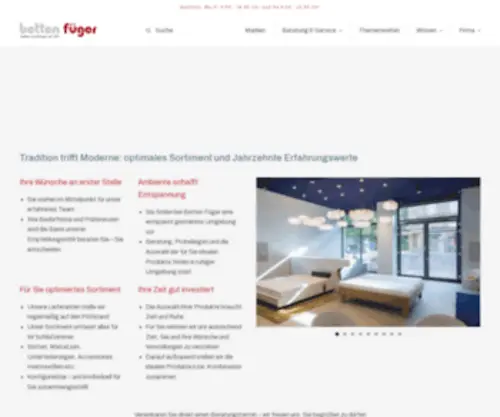 Betten-Fueger.de(Bettenfüger) Screenshot