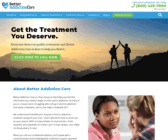 Betteraddictioncare.com(Better Addiction Care) Screenshot