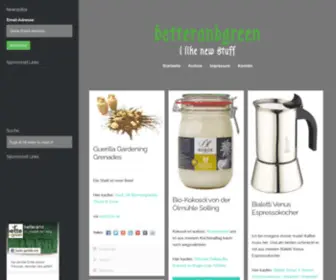 Betterandgreen.de(I like new stuff) Screenshot