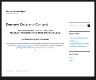 Betterdemandgen.com(Demand Data and Content) Screenshot