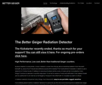 Bettergeiger.com(The Better Geiger Counter Radiation Detector) Screenshot