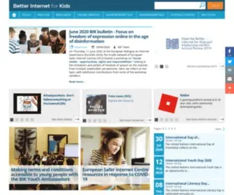 Betterinternetforkids.eu(The Better Internet for Kids (BIK)) Screenshot